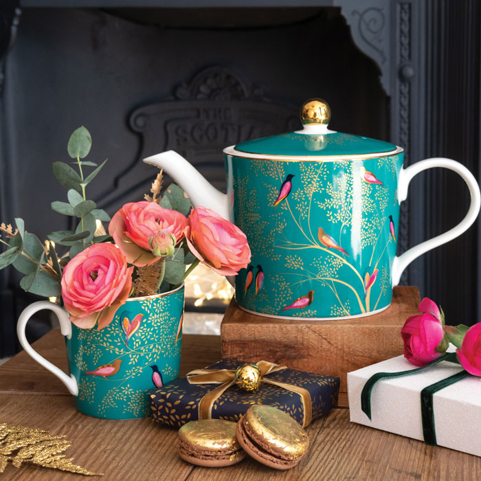 Green Birds Teapot