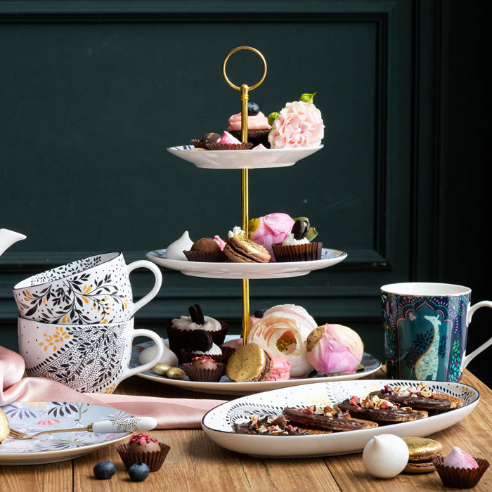 Crane Garden 3 Tier Cake Stand