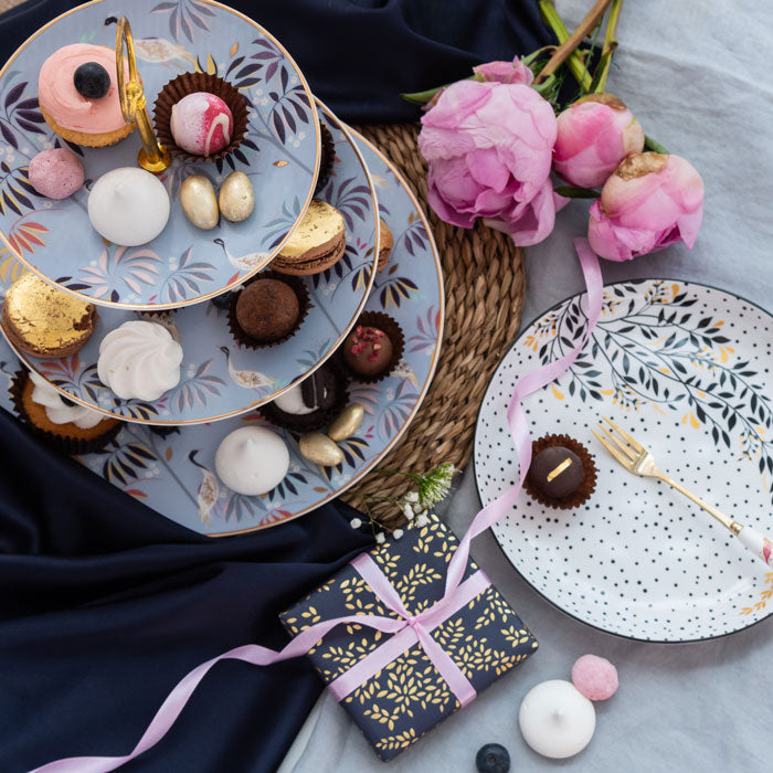 Crane Garden 3 Tier Cake Stand