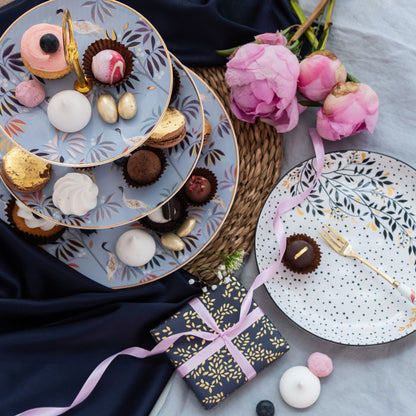 Crane Garden 3 Tier Cake Stand