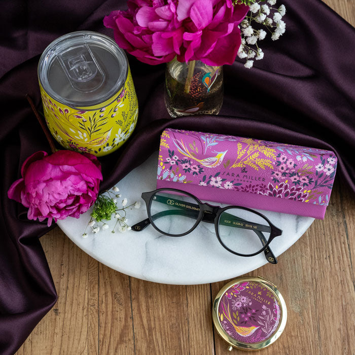 Mauve Songbird Glasses Case