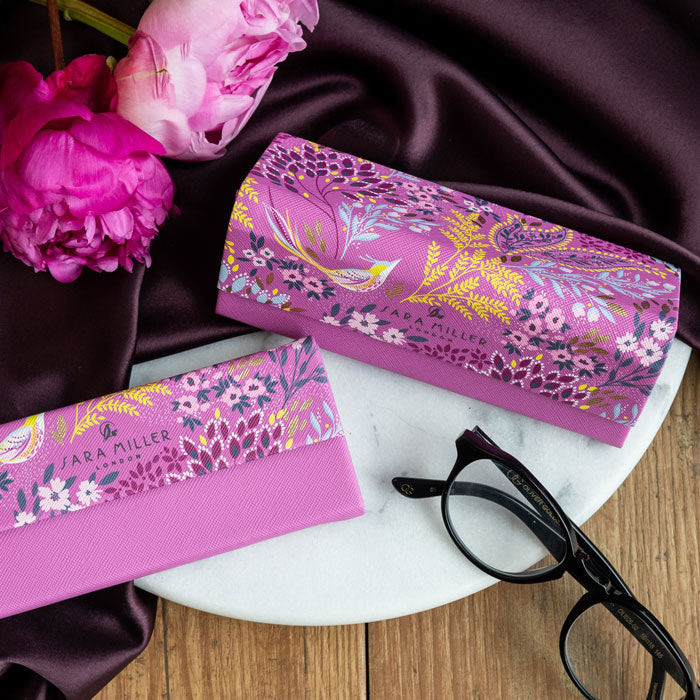 Mauve Songbird Glasses Case