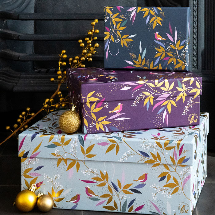 Mistletoe & Wine Christmas Gift Boxes - Set of 3