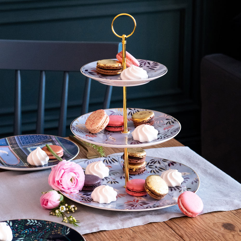 Crane Garden 3 Tier Cake Stand