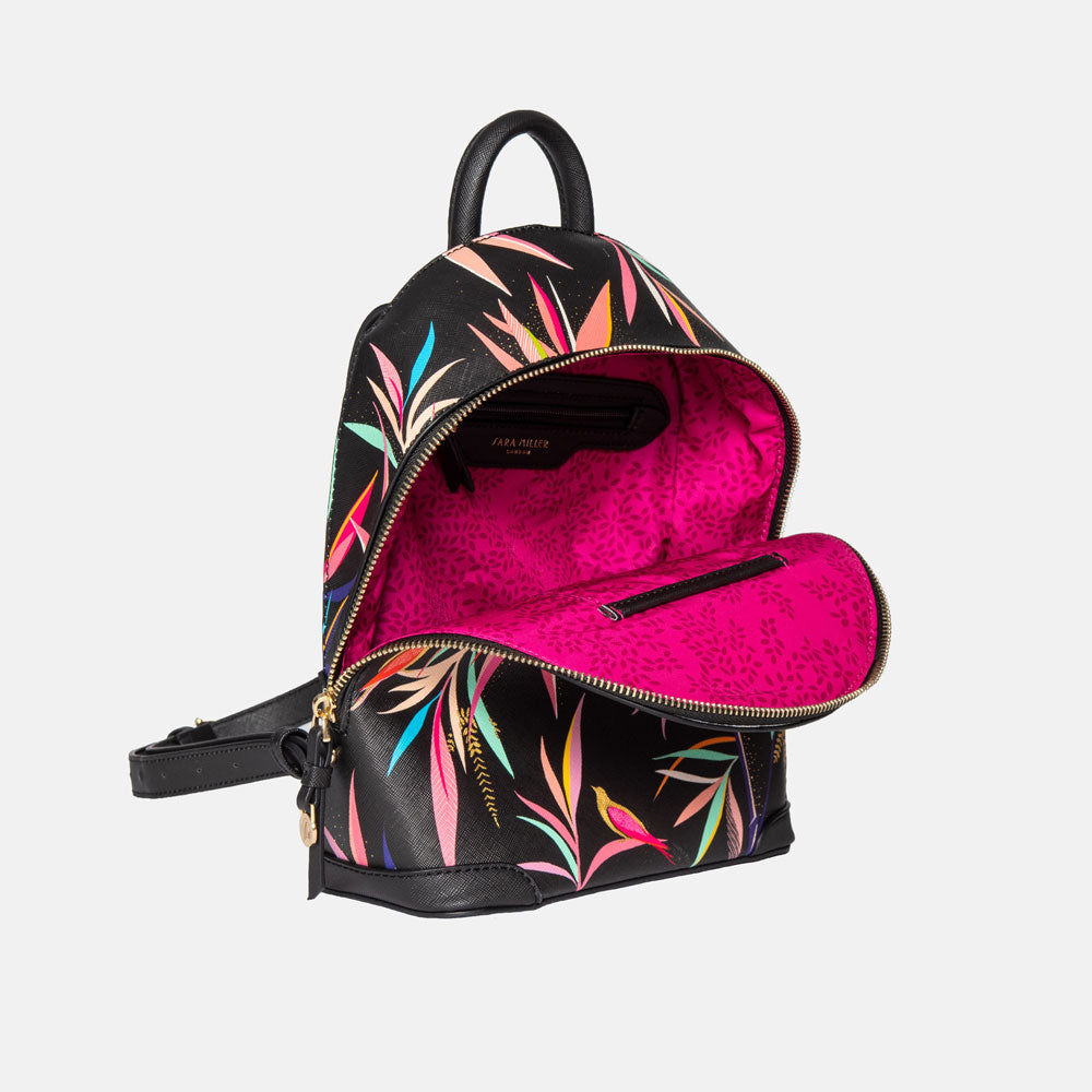 Black Bamboo Mini Backpack