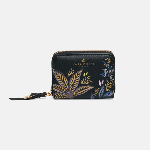 Black Botanic Small Zip Purse – Sara Miller London