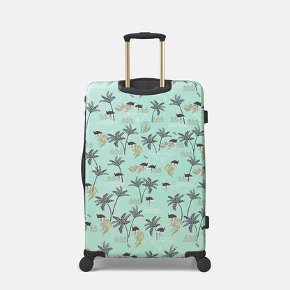 Mint Ostrich & Palms Large Case