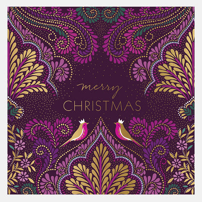 Robin Filigree Christmas Cards - Assorted Set of 10