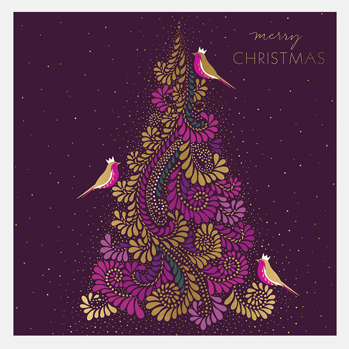 Robin Filigree Christmas Cards - Assorted Set of 10