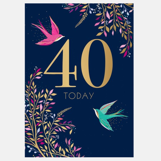 Soaring Swallows 40th Birthday Card
