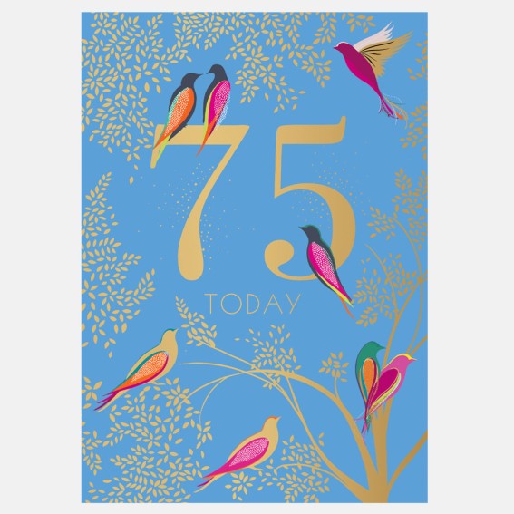 Birds 75th Birthday Card