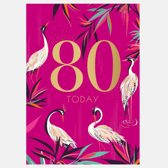Herons 80th Birthday Card