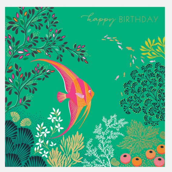 Angel Fish Birthday Card
