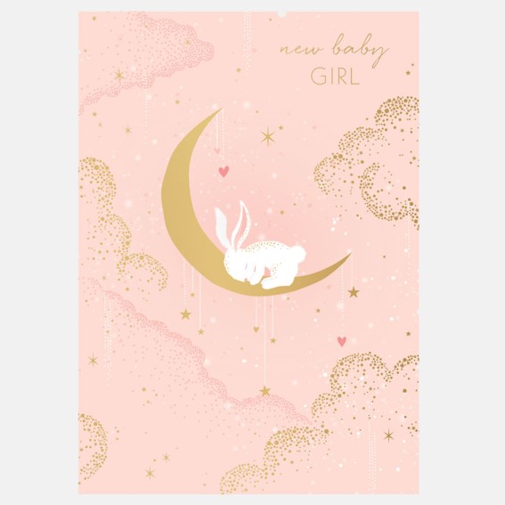 Bunny Baby Girl Card
