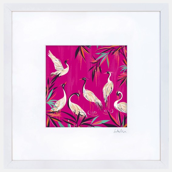 Pink Herons Large Wall Art