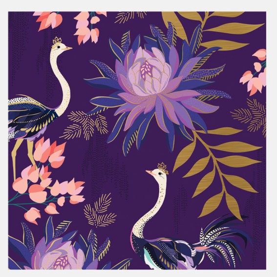 Floral Ostrich Card