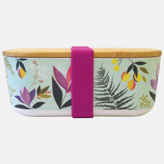 Duck Egg Orchard Floral Bamboo Lunch Box