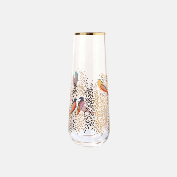 Single Stem Gold Leaves Glass Vase