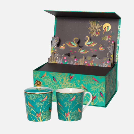Green Bird Candle & Mug Gift Set