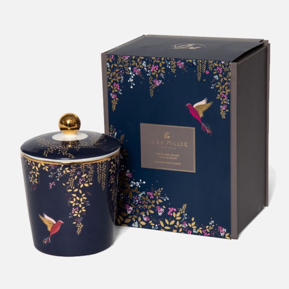 Navy Hummingbird Amber, Orchid & Lotus Blossom Candle