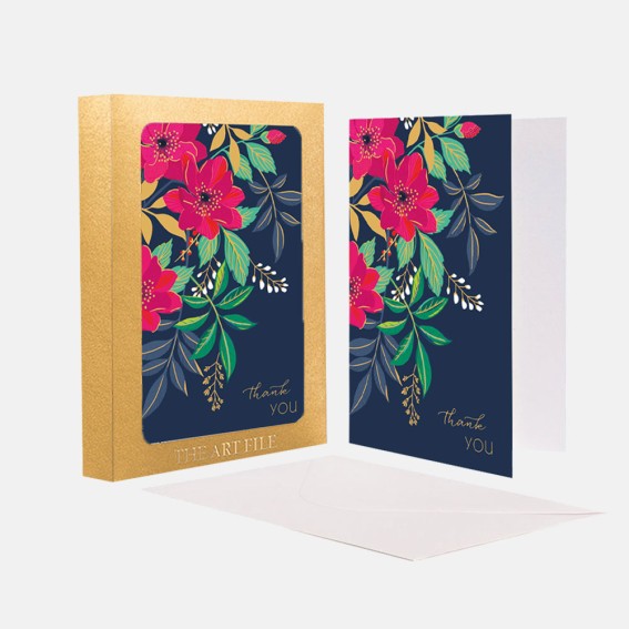Floral Thank You Notecard  - Set of 10 Cards