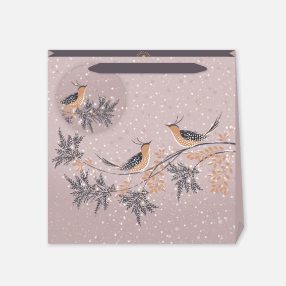 Winter Snow Birds Medium Gift Bag 