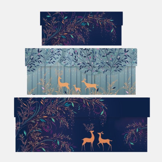 Magical Deer Gift Boxes - Set of 3