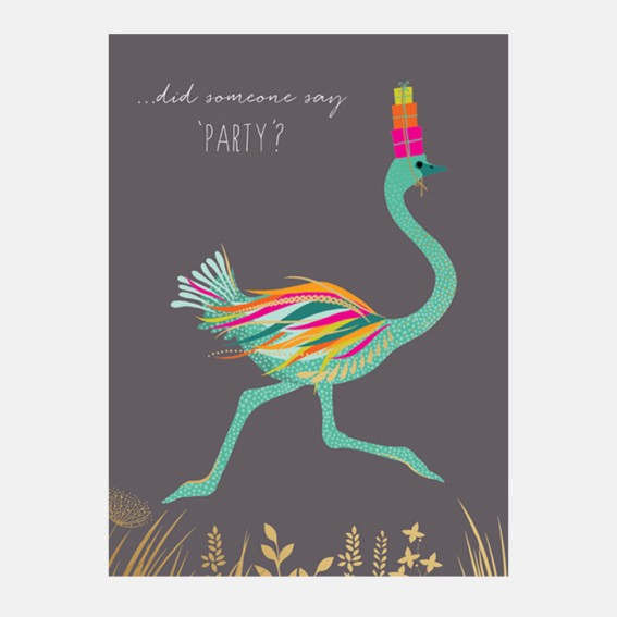 Party Ostrich Card