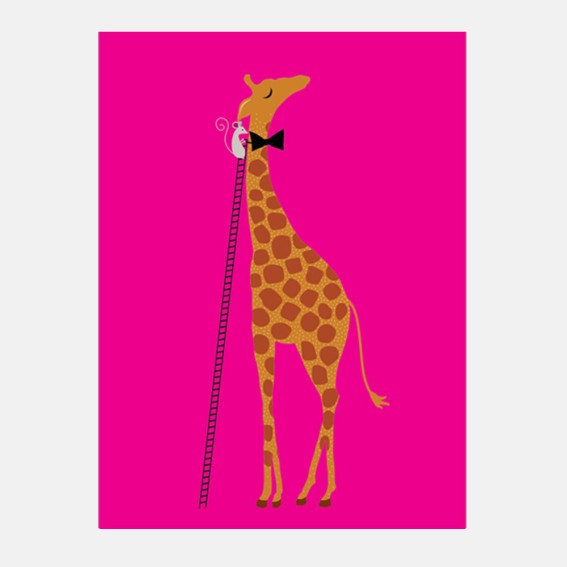 Giraffe and Mouse Card