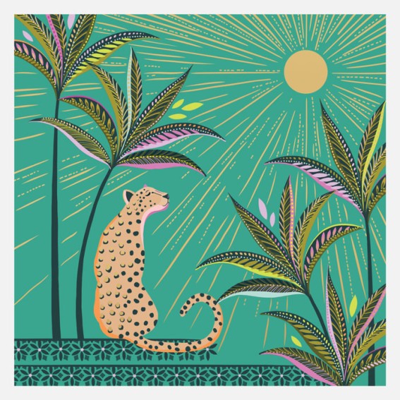 Sun Leopard Card