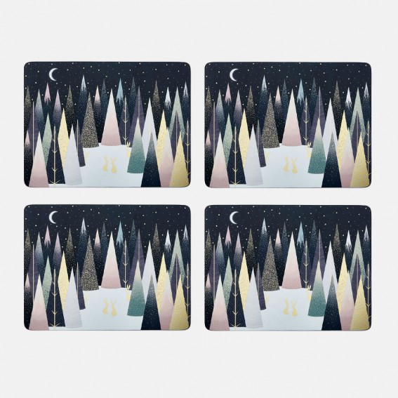 Frosted Pines Placemats - Set of 4