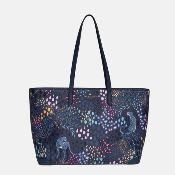Midnight Leopard Large Tote