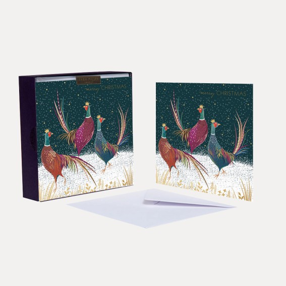 Three Pheasants Christmas Card