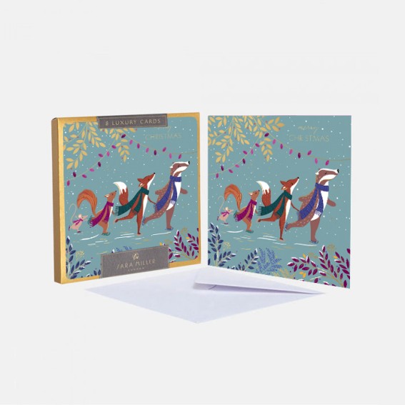 Luxury Skaters Christmas Cards - Box of 8