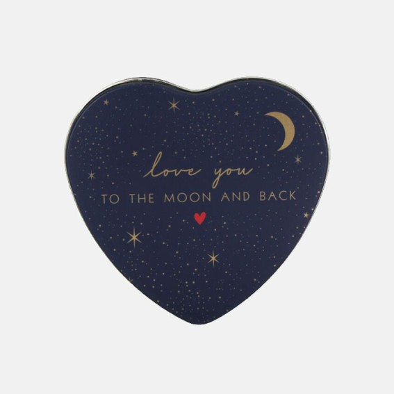 Little Gestures Love You to the Moon and Back Small Heart Tin