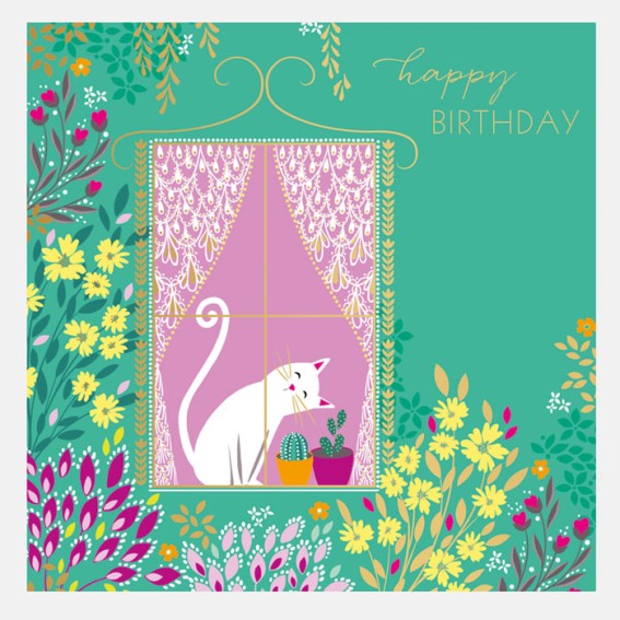 Curious Cat Birthday Card