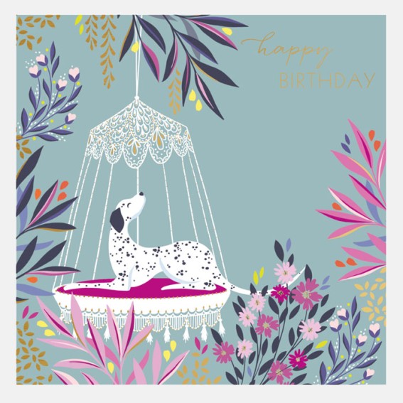 Blissful Dalmatian Birthday Card