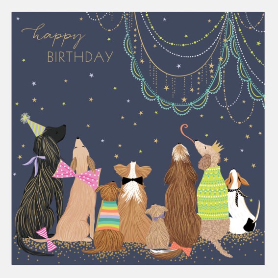 Party Dogs Happy Birthday Card