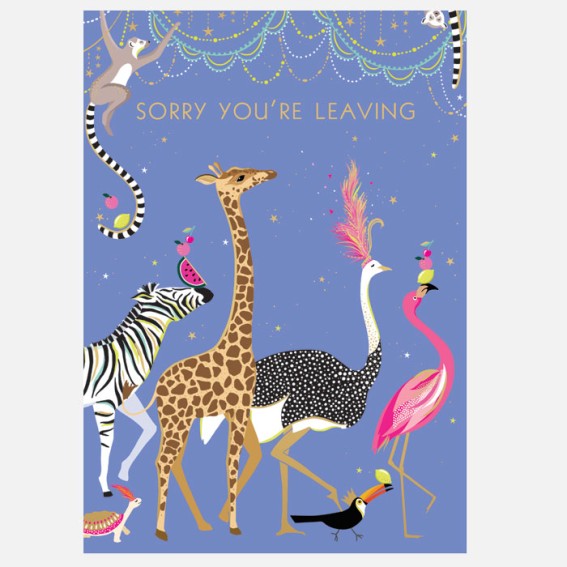 Animal Parade Sorry You're Leaving Card