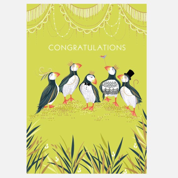 Puffins Congratulations Card