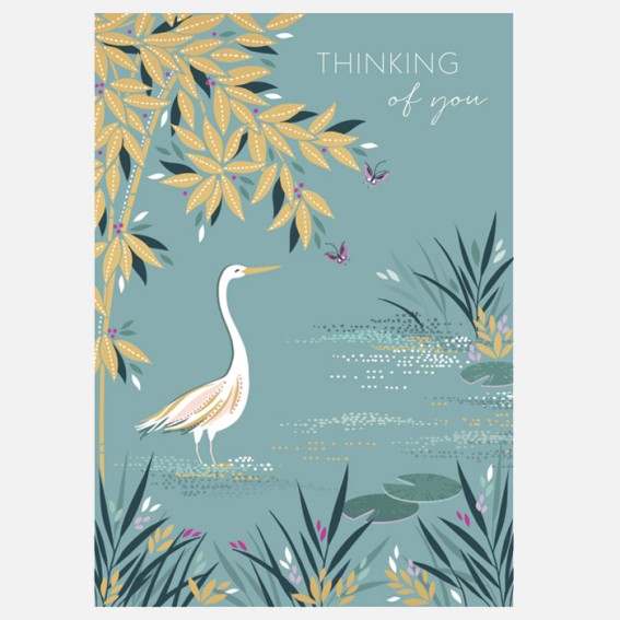 Tranquil Crane Thinking of You Card