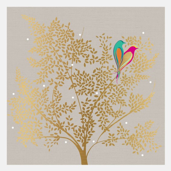 Lovebirds in Tree Card