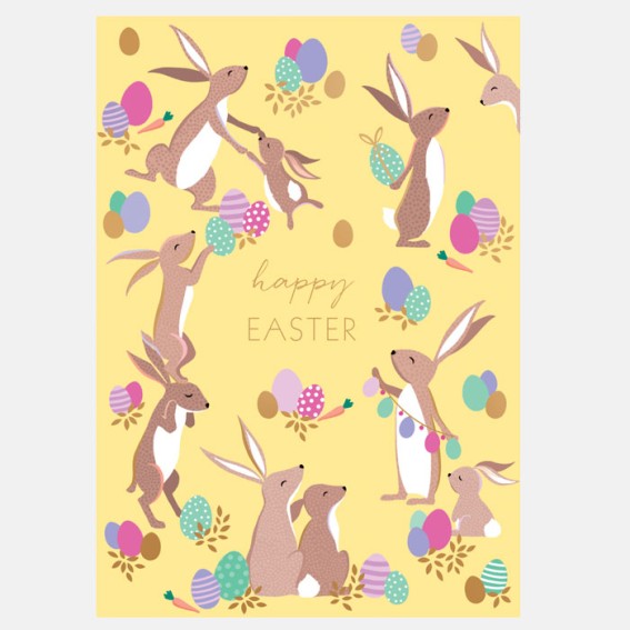 Playful Bunnies Easter Card