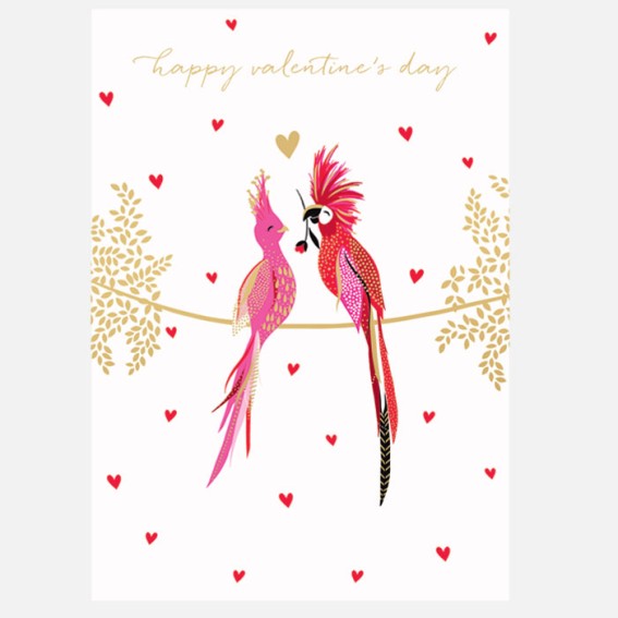 Cockatoo Pair Valentine Card