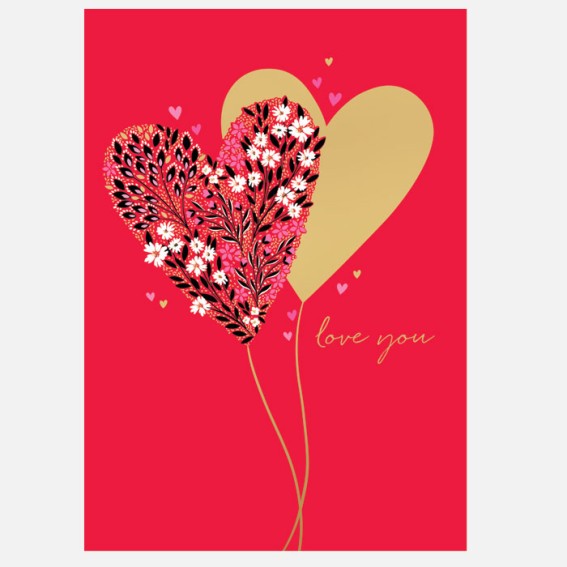 Two Hearts Valentine Card
