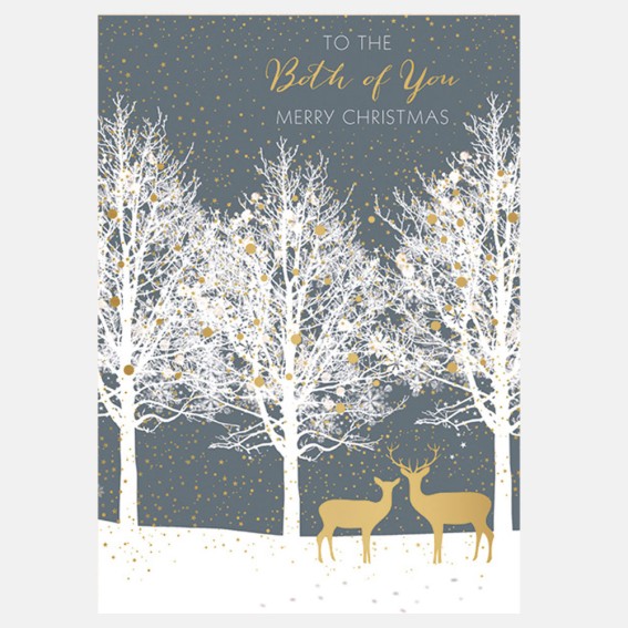To Both of You Deer Christmas Card