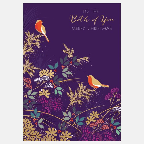 Robins Both Of You Christmas Card