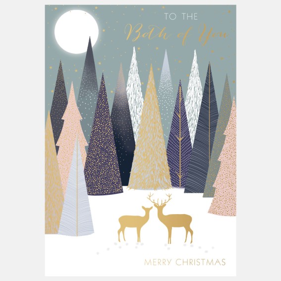 Deer In Forest Both Of You Christmas Card
