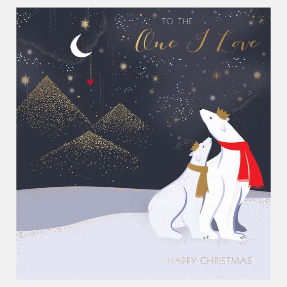 Polar Bear One I Love Christmas Card
