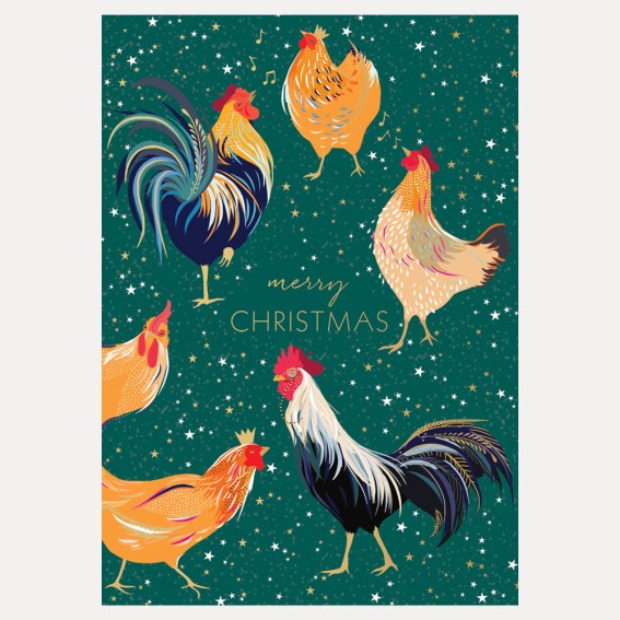 Chickens Christmas Card
